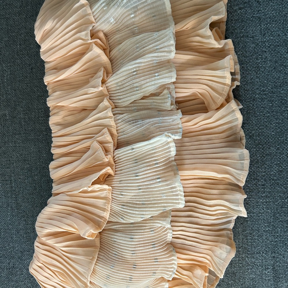 Lovers + Friends Peach Ruffle Crop Top
